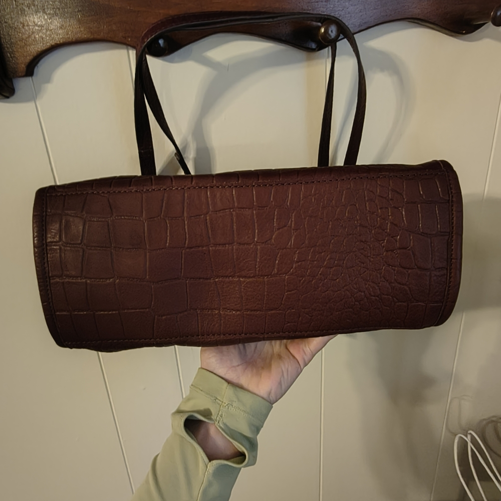 American Leather Co. Lenox  Coradovan Croc Shoulder Bag - Picture 5 of 7
